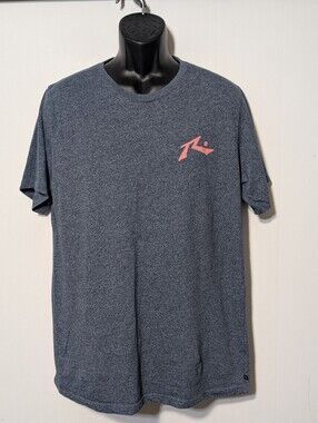 Rusty Heather Navy Short Sleeve Tee with Pink Logo Accent